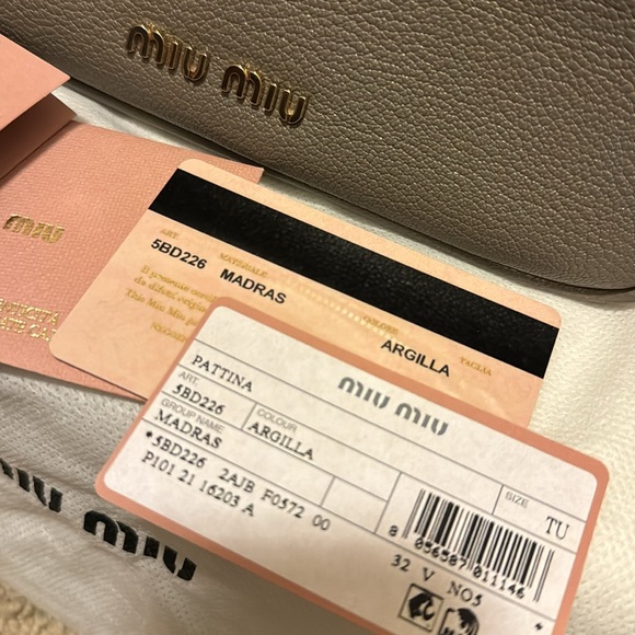 Original,pre owned, like new Miu Miu Madras. - Picture 3 of 8